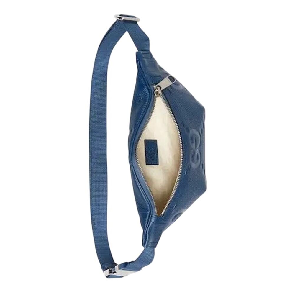 Gucci Jumbo Gg Belt Bag Gg Leather - Blue Leather - Picture 8 of 8